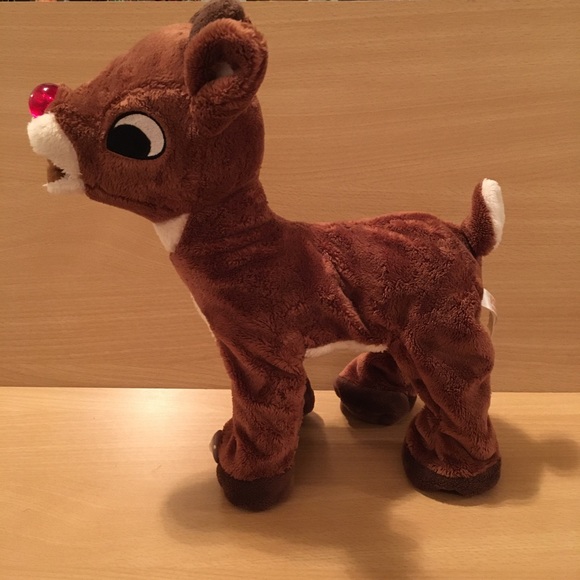 Rudolph the Red Nosed Reindeer Doll Animated Musical Broken Toy for Holiday Xmas - Picture 2 of 4